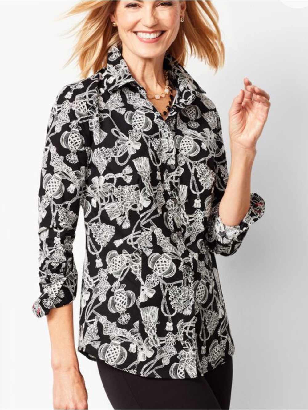 Talbots Bow and Tessels Shirt